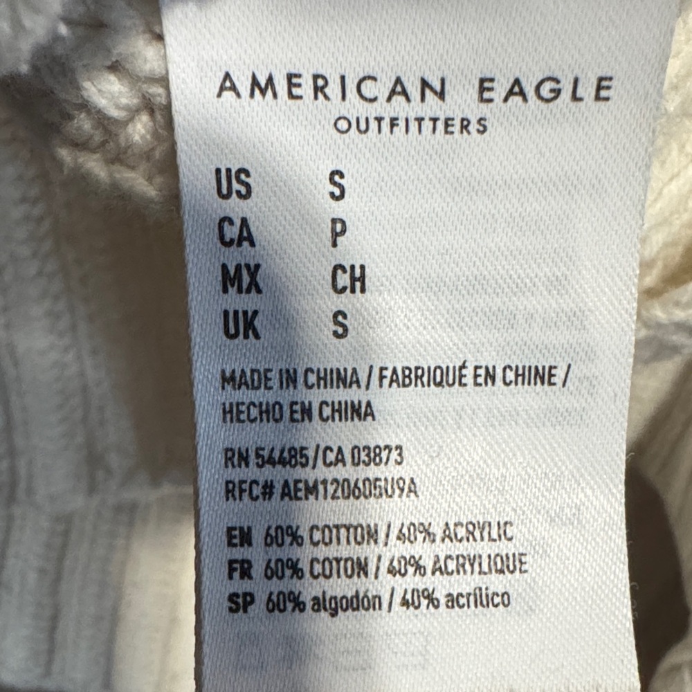 American Eagle Outfitters Cream Knit Henley Sweater - Picture 5 of 6